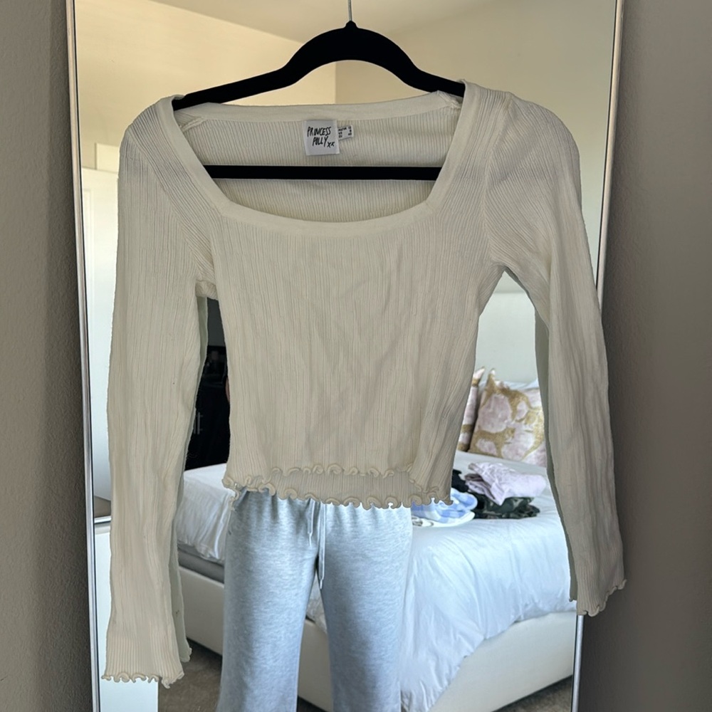 Princess Polly knit cropped shirt
